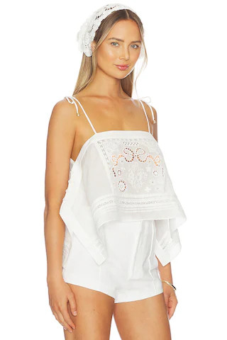 self-portrait White Embroidered Top en White from Revolve.com | Revolve Clothing (Global)