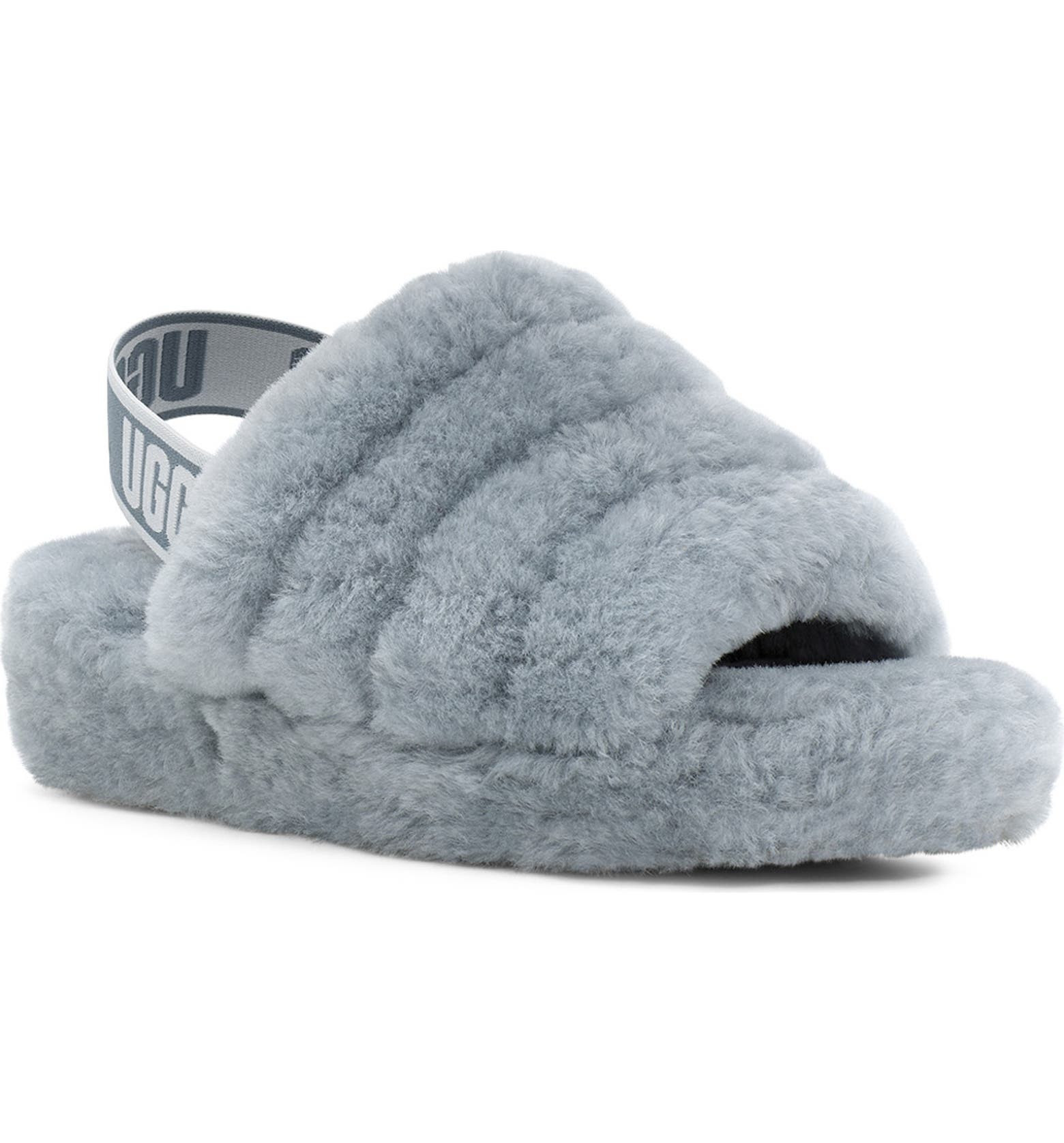 Fluff Yeah Genuine Shearling Slingback Sandal | Nordstrom