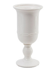18x9 Mirabelle Clay Pedestal Urn | TJ Maxx