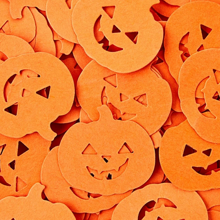 Paper Pumpkin Scatter, Orange, 1.23 oz, Halloween by Way To Celebrate - Walmart.com | Walmart (US)