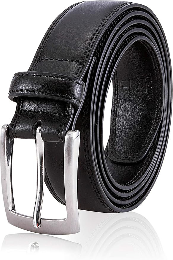 MILORDE Men's Genuine Leather Dress Belt, Handmade, 100% Cow Leather, Fashion & Classic Designs f... | Amazon (US)