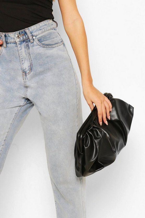 Slouchy Oversized PU Clutch & Strap Bag | Boohoo.com (US & CA)