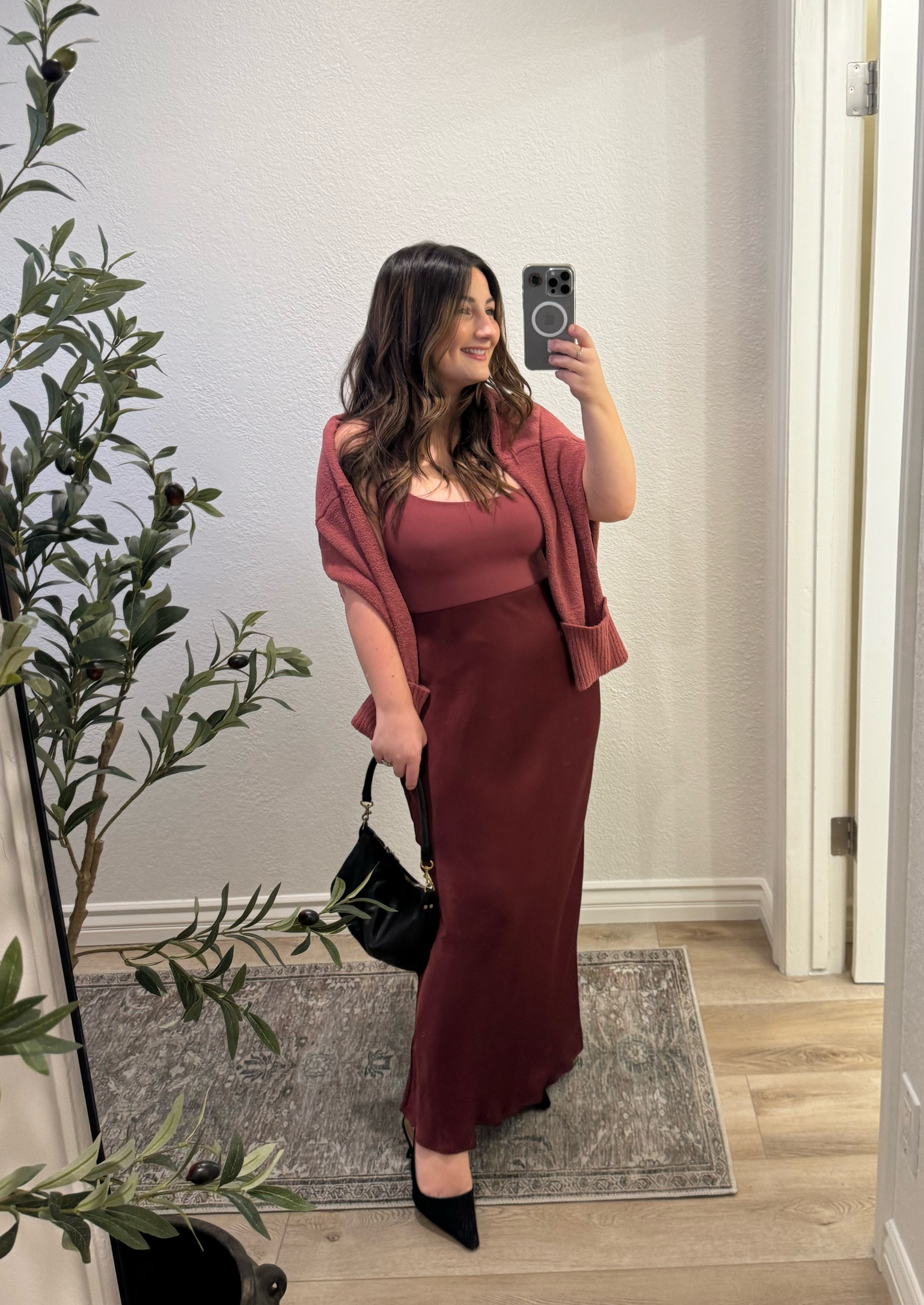 Petite fall fashion!!
Monochromatic 🫶🏼🫶🏼 

Petite maxi slip size medium petite
Sweater size small (runs big!) 
Tank size small 
Shoes TTS

#LTKStyleTip #LTKFallSale #LTKFindsUnder50