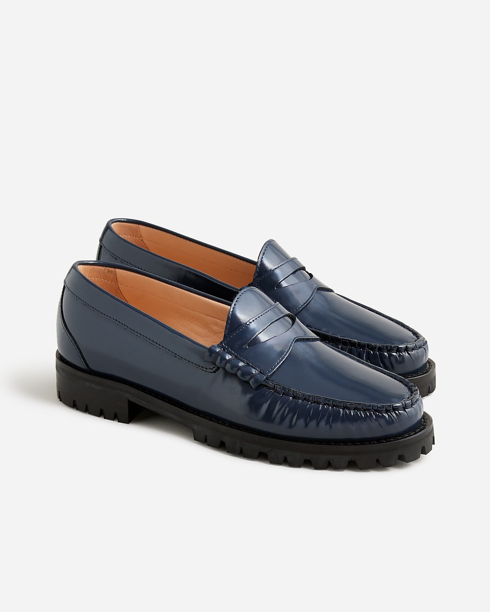 Winona lug-sole penny loafers in spazzolato leather | J. Crew US