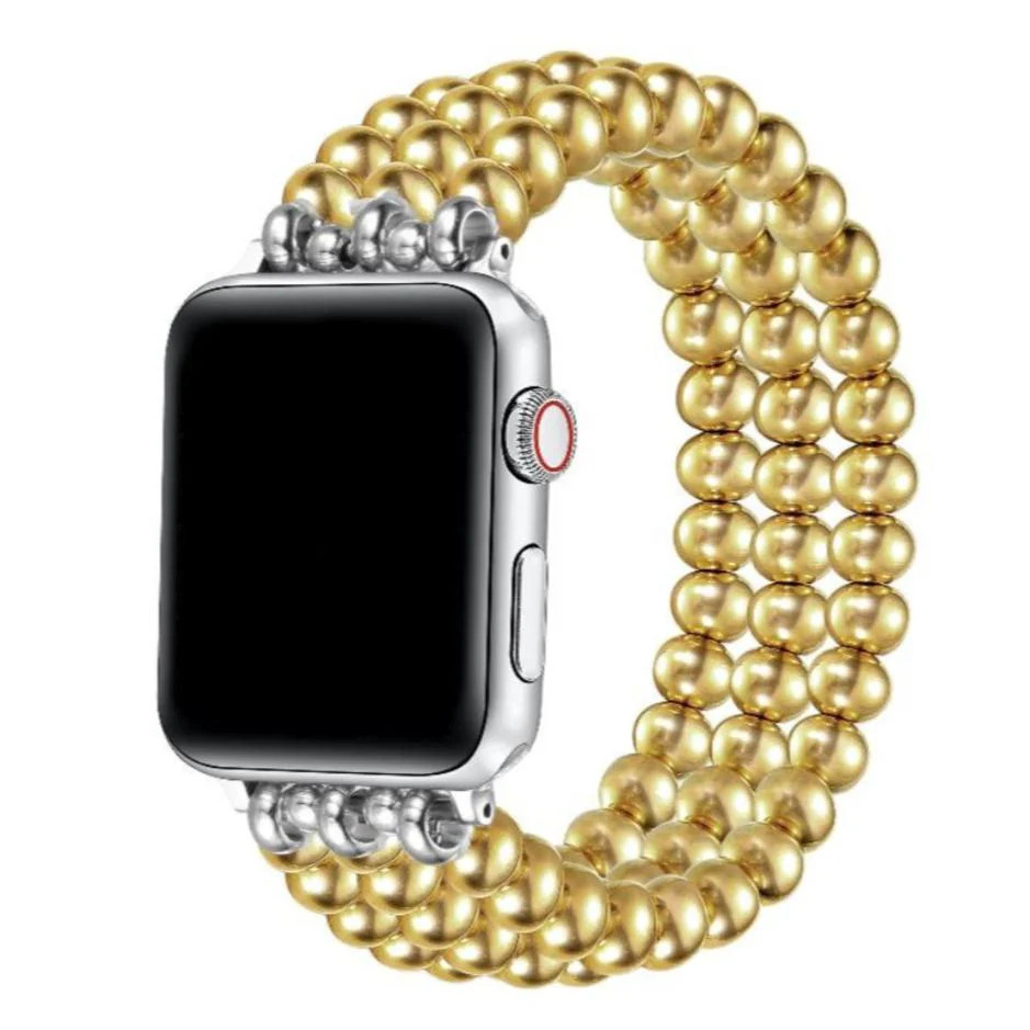 Nova Stainless Steel Beaded Band for Apple Watch | Posh Tech