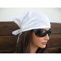 White Headscarf Bandana Headband Head Kerchief Summer Fashion Hair Accessories Women Scarf - Choose Color | Etsy (US)