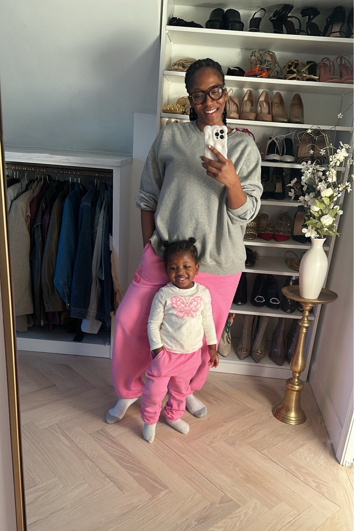 Mommy daughter matching sweats! 💕