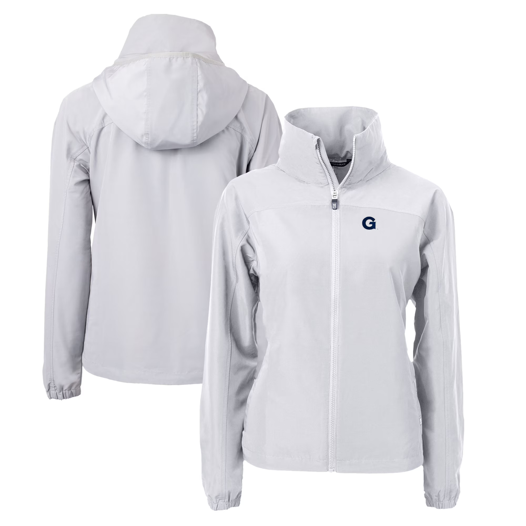 Georgetown Hoyas Cutter & Buck Women's Charter Eco Recycled Full-Zip Jacket - Gray | Fanatics