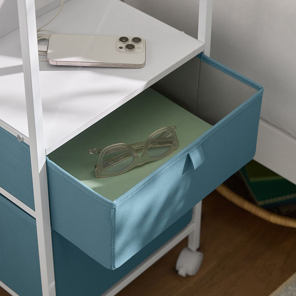 MVP 2-Drawer Storage Cart™ - Heather Charcoal/Black | Dormify