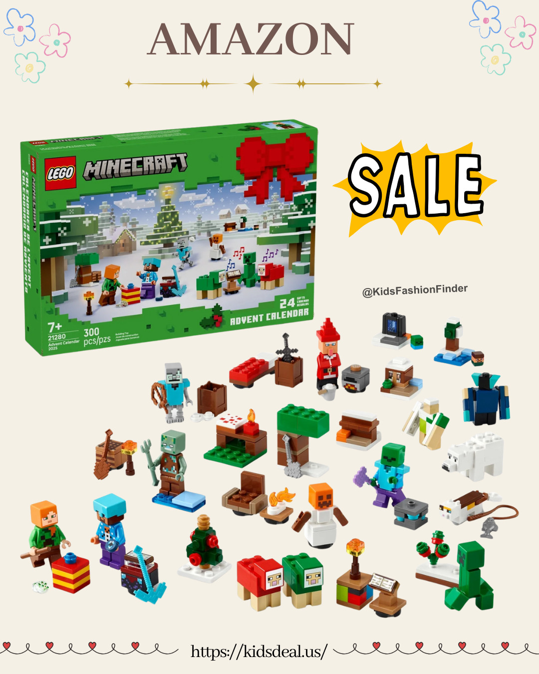 🎄 LEGO Minecraft Advent Calendar 2025 🎮✨

Count down to Christmas with 24 daily surprises! From Santa Pillager, Steve & Alex minifigures to brick-built mobs like the Snow Golem & sheep, every day brings a new buildable adventure. 🧱

Perfect holiday gift for gamers & builders ages 7+ – fun, collectible & totally Minecraft! 🎅⛏️


#LEGO #Minecraft #AdventCalendar #HolidayGiftGuide #ChristmasMagic #LEGOBuilders #MinecraftFans #CountdownToChristmas 

 

#LTKSaleAlert #LTKKids #LTKFamily