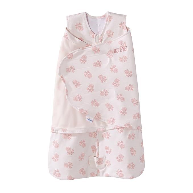 HALO 100% Cotton Sleepsack Swaddle, 3-Way Adjustable Wearable Blanket, TOG 1.5, Watercolor Rose T... | Amazon (US)