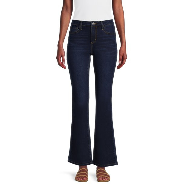 No Boundaries Juniors' Mid Rise Bootcut Jeans, Sizes 1-21 | Walmart (US)