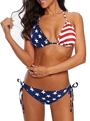 Century Star Women Cute String Triangle Bikini Sets - Swimsuits Two-Piece Tie Side Adjustable Tie... | Amazon (US)