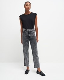 Luxe Vintage High Waist Cropped Straight In Felix Black | 7 For All Mankind