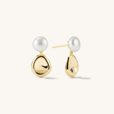 Pearl Sculptural Drop Earrings | Mejuri Fine Crew