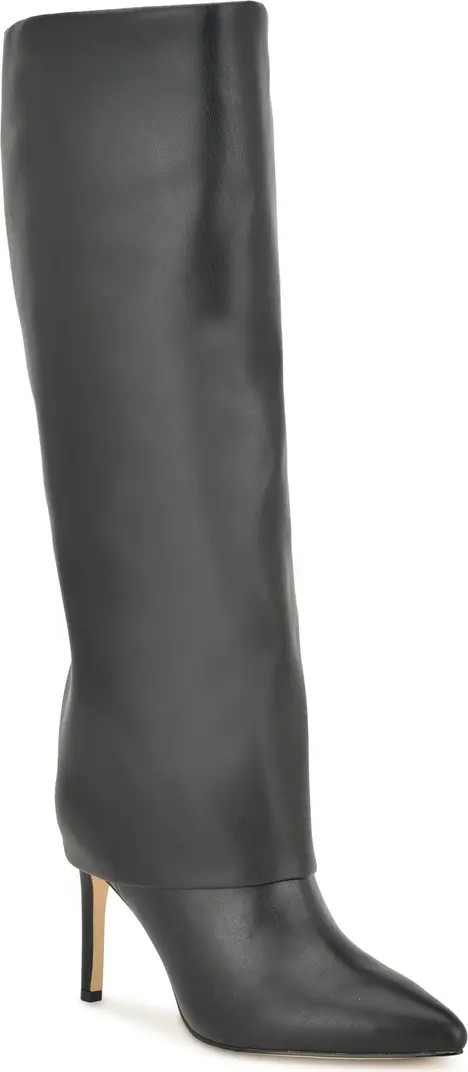 Radish Foldover Pointed Toe Knee High Boot (Women) | Nordstrom