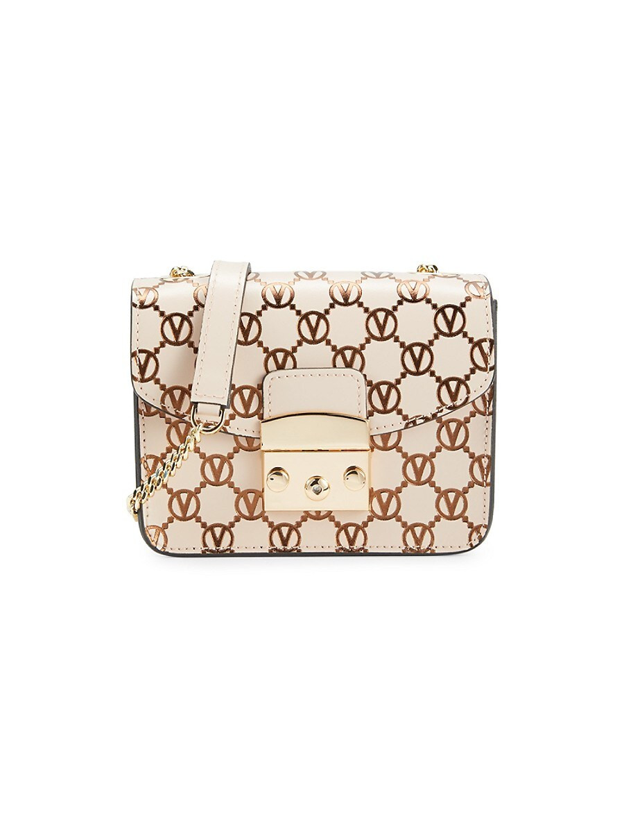 Valentino by Mario Valentino Women's Bijou Monogram Leather Crossbody Bag - Nude | Saks Fifth Avenue OFF 5TH
