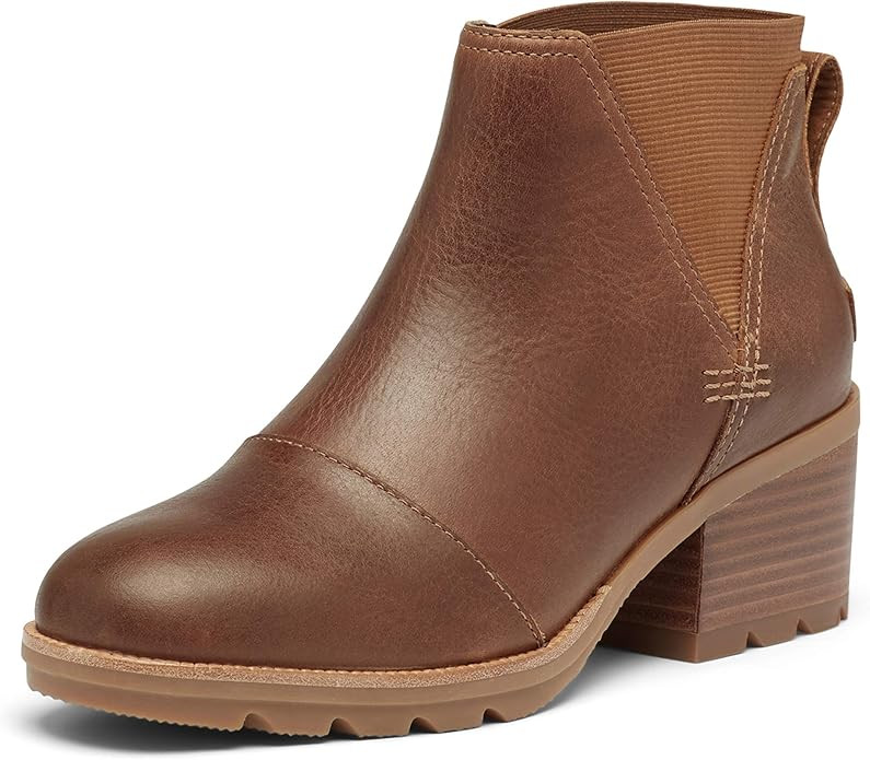Amazon.com | SOREL Women's Cate Chelsea Bootie — Waterproof Leather Rain Boot | Ankle & Bootie | Amazon (US)
