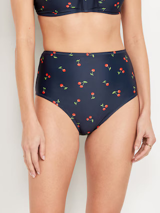 Matte High-Waisted Bikini Swim Bottoms | Old Navy (US)