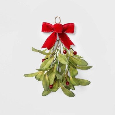 8in Berries & Bow Artificial Christmas Mistletoe - Wondershop™ | Target