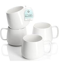 Teocera 16oz Ceramic Coffee Mugs Set of 4 \u2013 Stackable Latte Cups, Microwave, Dishwasher & Ov... | Amazon (US)