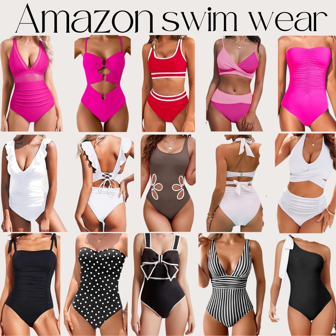 Women’s Amazon swim wear. One piece. Two piece. 

#LTKFindsUnder50 #LTKSeasonal #LTKSwim