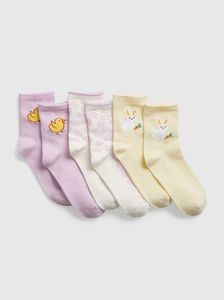 Kids Printed Crew Socks (3-Pack) | Gap (US)