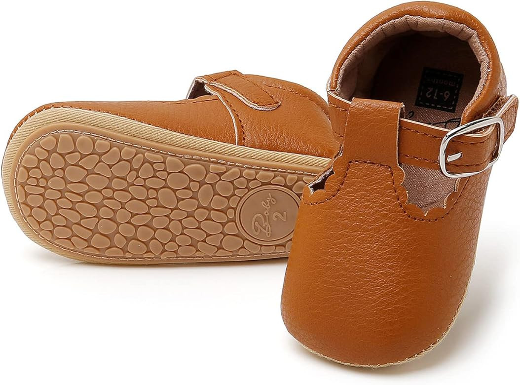 Baby Girl Moccasins Princess Sparkly Mary Jane Dresses Shoes Premium Lightweight Soft Sole Crib Shoe | Amazon (US)