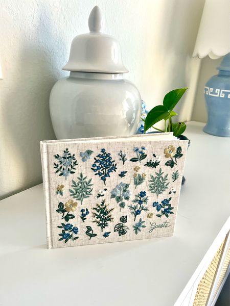 The cutest guest book with embroidered blue flowers

#LTKhome #LTKfamily #LTKSeasonal