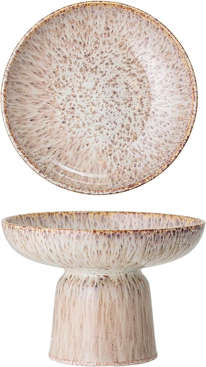 Bloomingville Brown Stoneware Footed Bowl | Amazon (US)