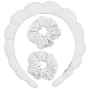 FROG SAC Puffy Spa Headband and Wristbands for Face Washing, Skincare Headbands for Women, Terry ... | Amazon (US)
