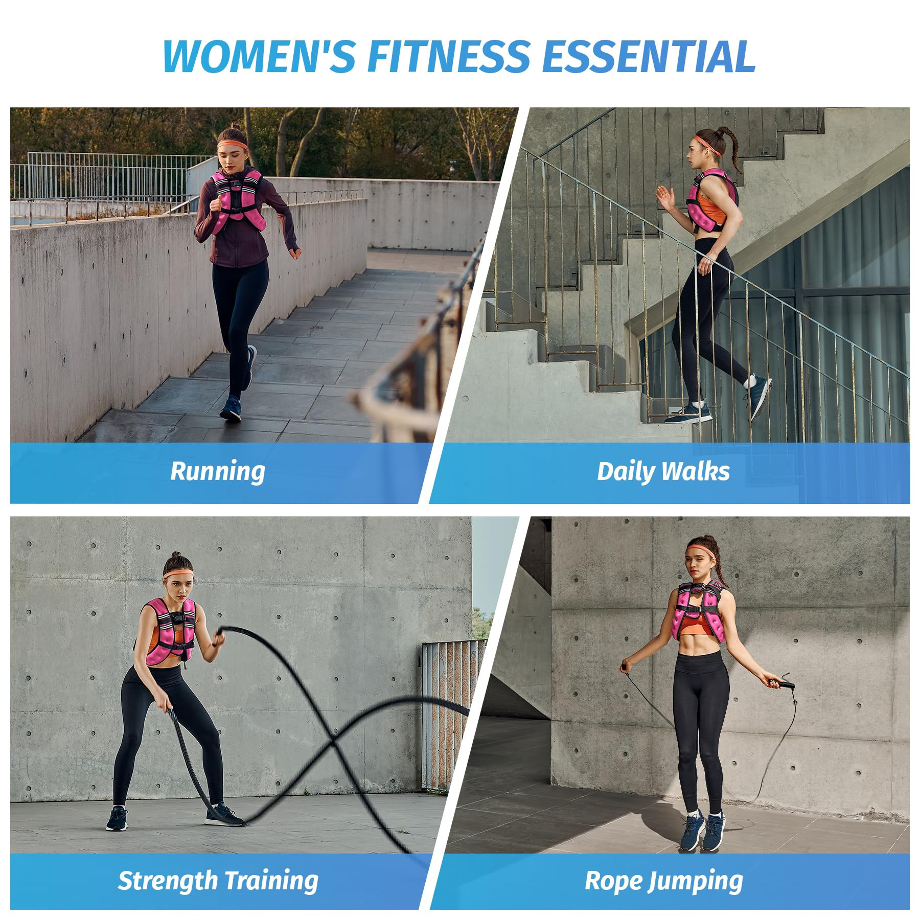 ZELUS Weighted Vest, 6lb/8lb/12lb/16lb/20lb/25lb/30lb Weight Vest with Reflective Stripe for Work... | Amazon (US)