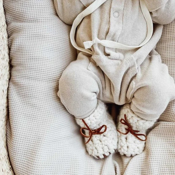 Suede Sole Baby Booties  Baby Gift  Infant Slipper  Newborn - Etsy | Etsy (US)