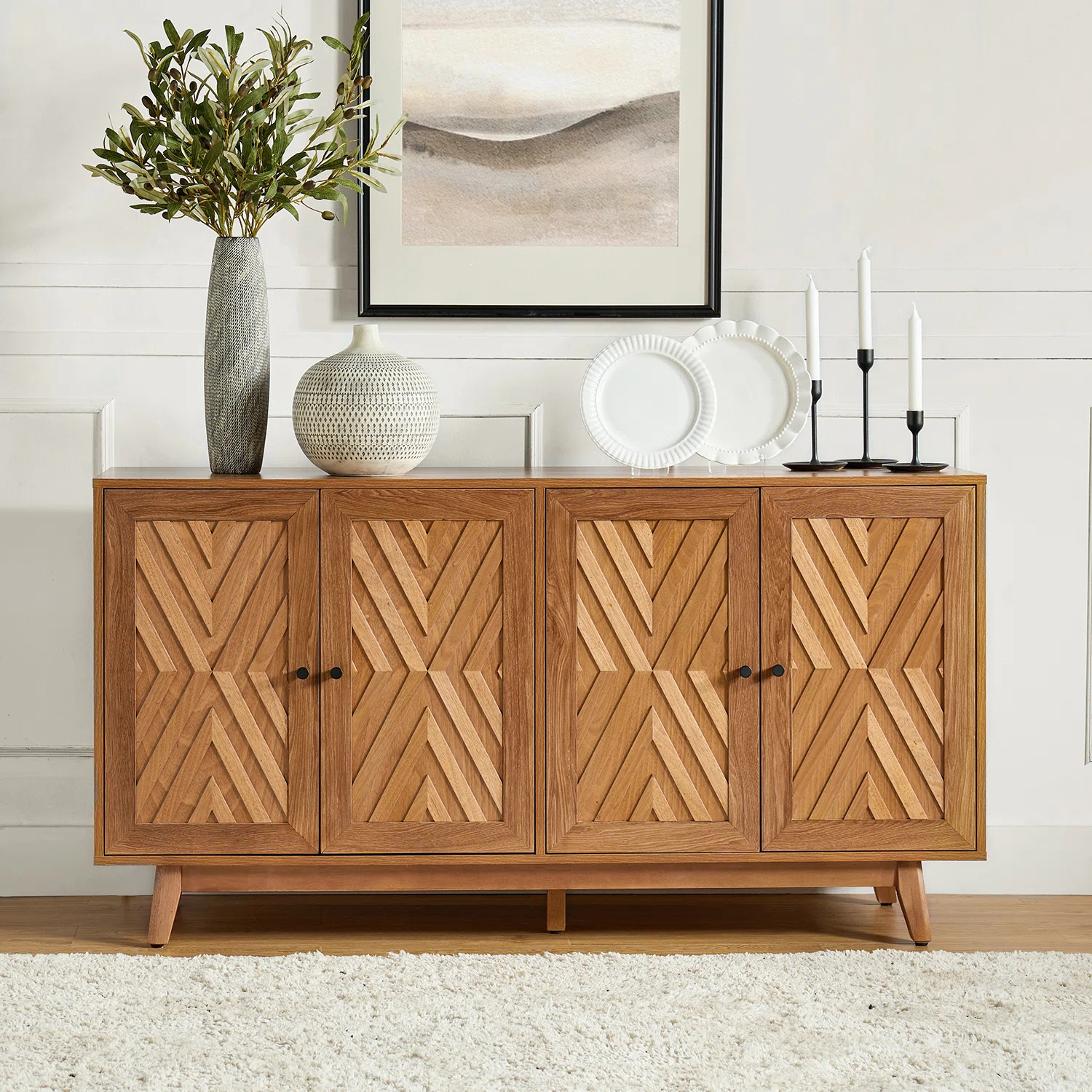 Chartier 57'' Wide Sideboard with Adjustable shelves | Wayfair North America