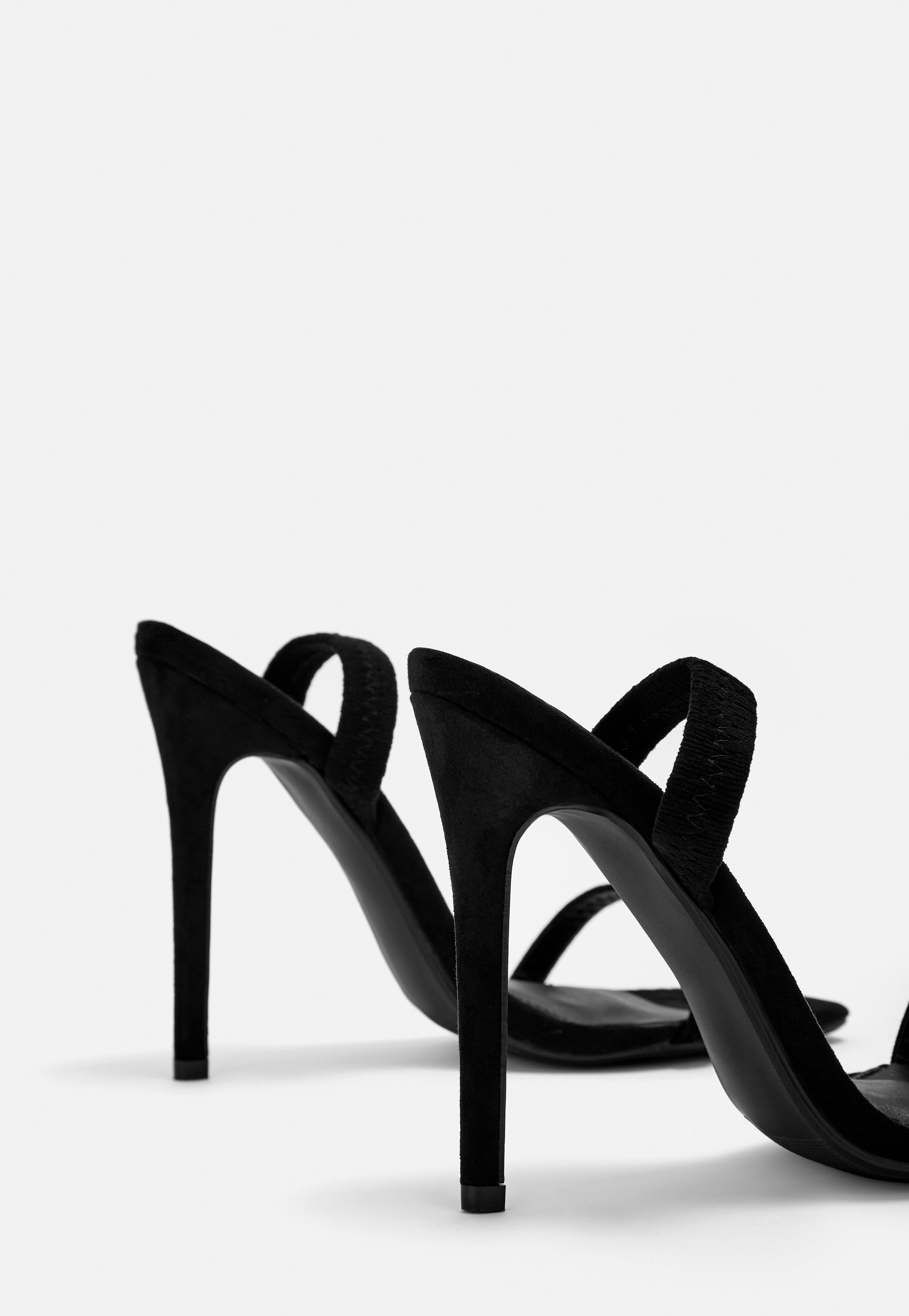 Missguided - Gold Elastic Strap Barely There Heels | Missguided (US & CA)