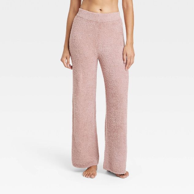 Women's Cozy Feather Yarn Wide Leg Pants - Stars Above™ | Target