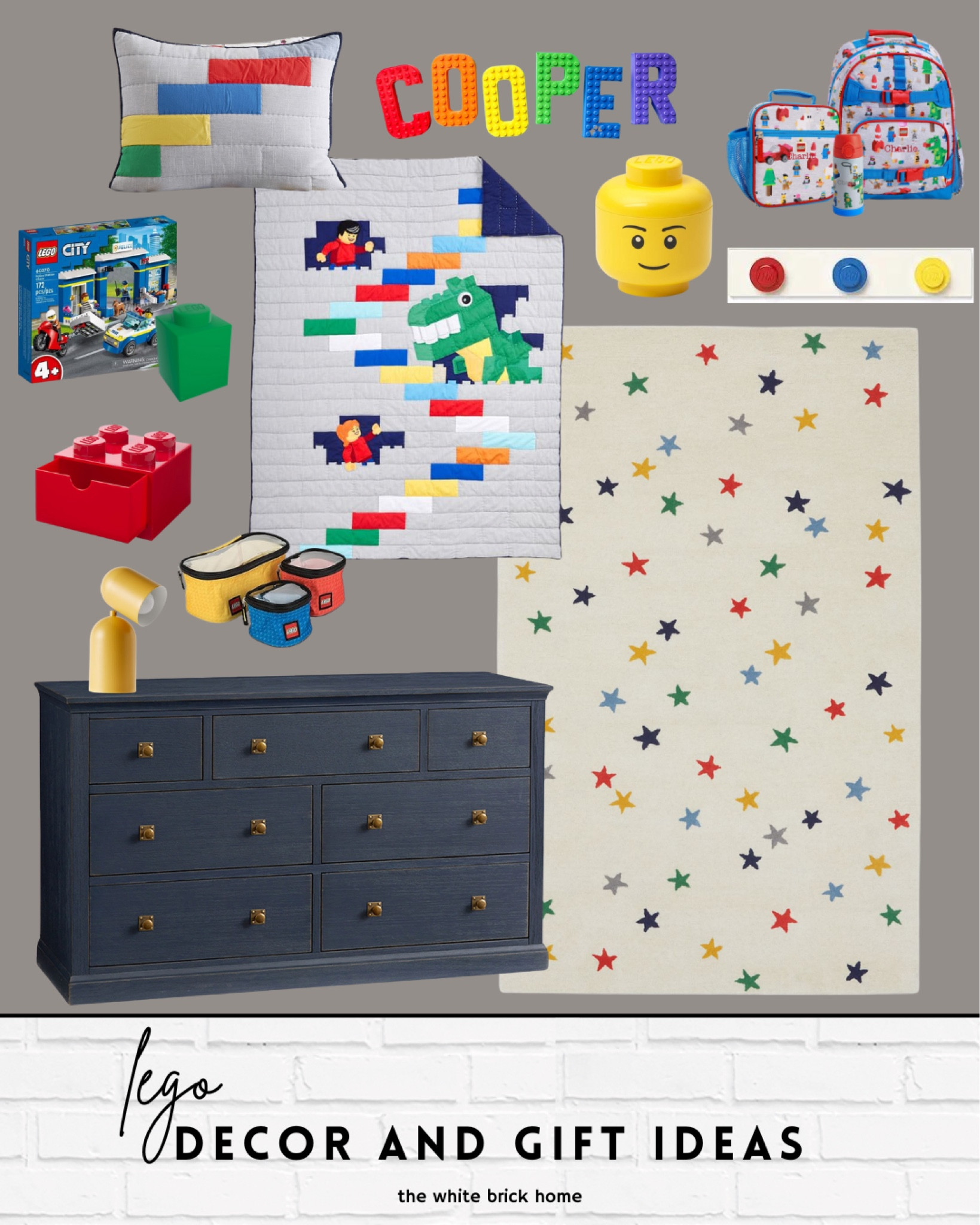 Great gift ideas for the Lego lover I. Your life! I also love this rug for a Lego themed bedroom or playroom ❤️🎄

Lego, Lego themed bedroom, Lego playroom, Lego bedding, area rug, navy dresser, boy bedroom, themed boy bedroom, gift guide boy, gift guide Lego, Lego decor, Lego sets. 

#LTKHoliday #LTKkids #LTKGiftGuide