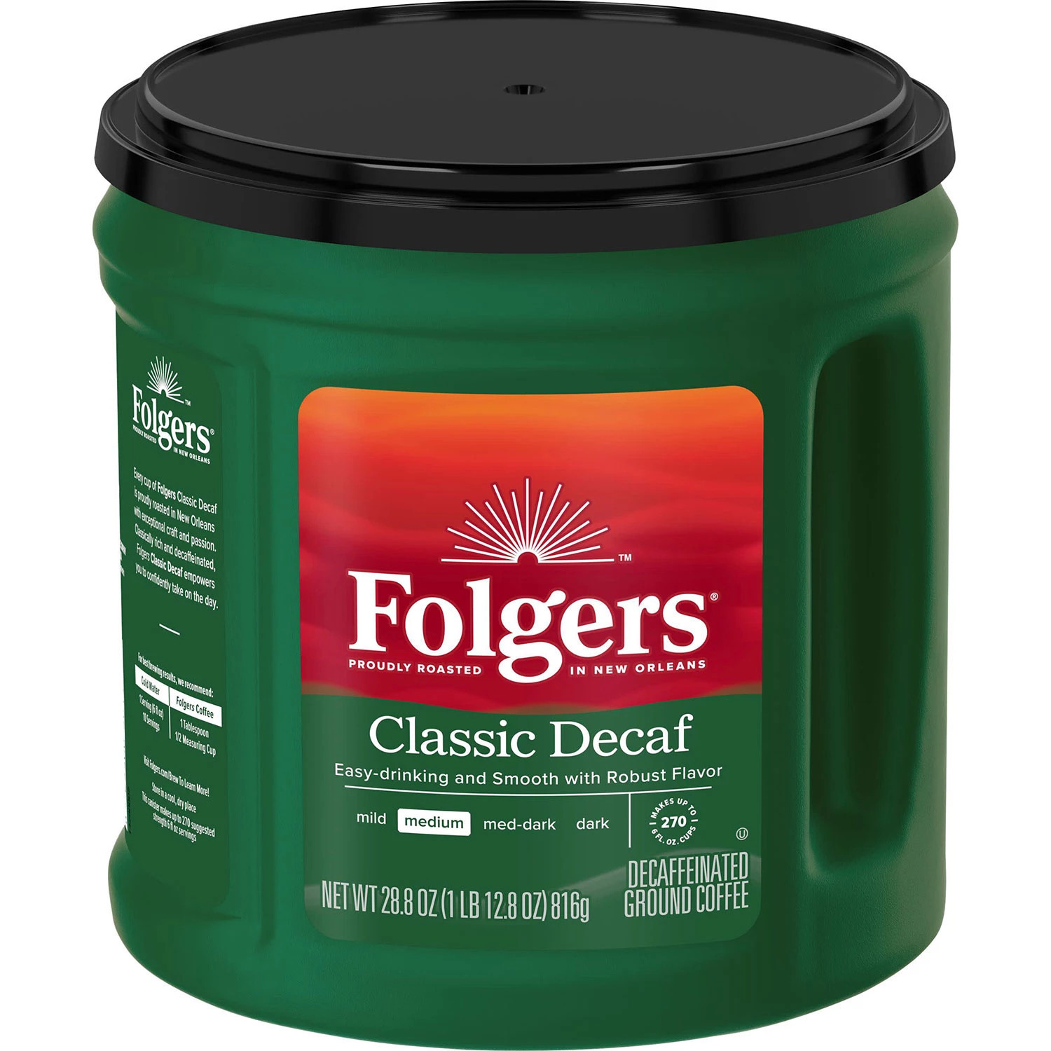 Folgers Decaffeinated Classic Roast Ground Coffee, 28.8 oz. | Sam's Club