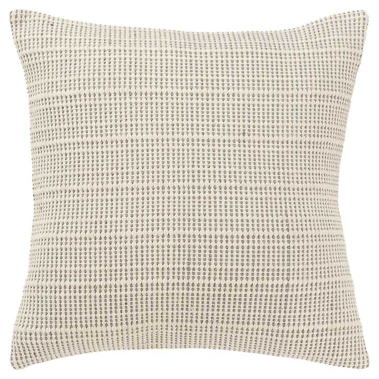 Gray and Natural Sea Striped Pillow | Kirkland's Home