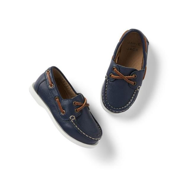 Leather Boat Shoe | Janie and Jack