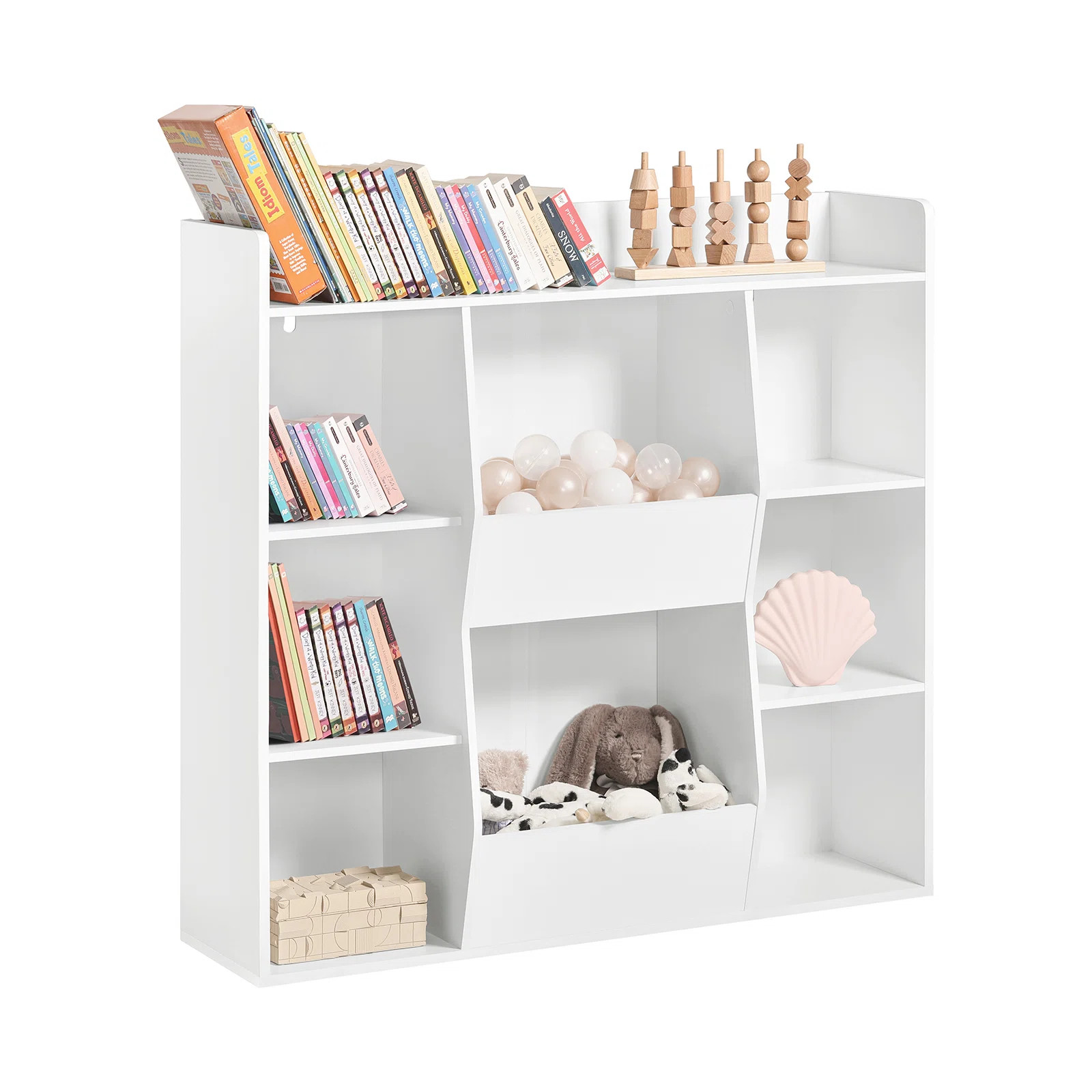Lakesa 104cm H X 106cm W Furniture Toy Storage Kids Bookcase | Wayfair UK