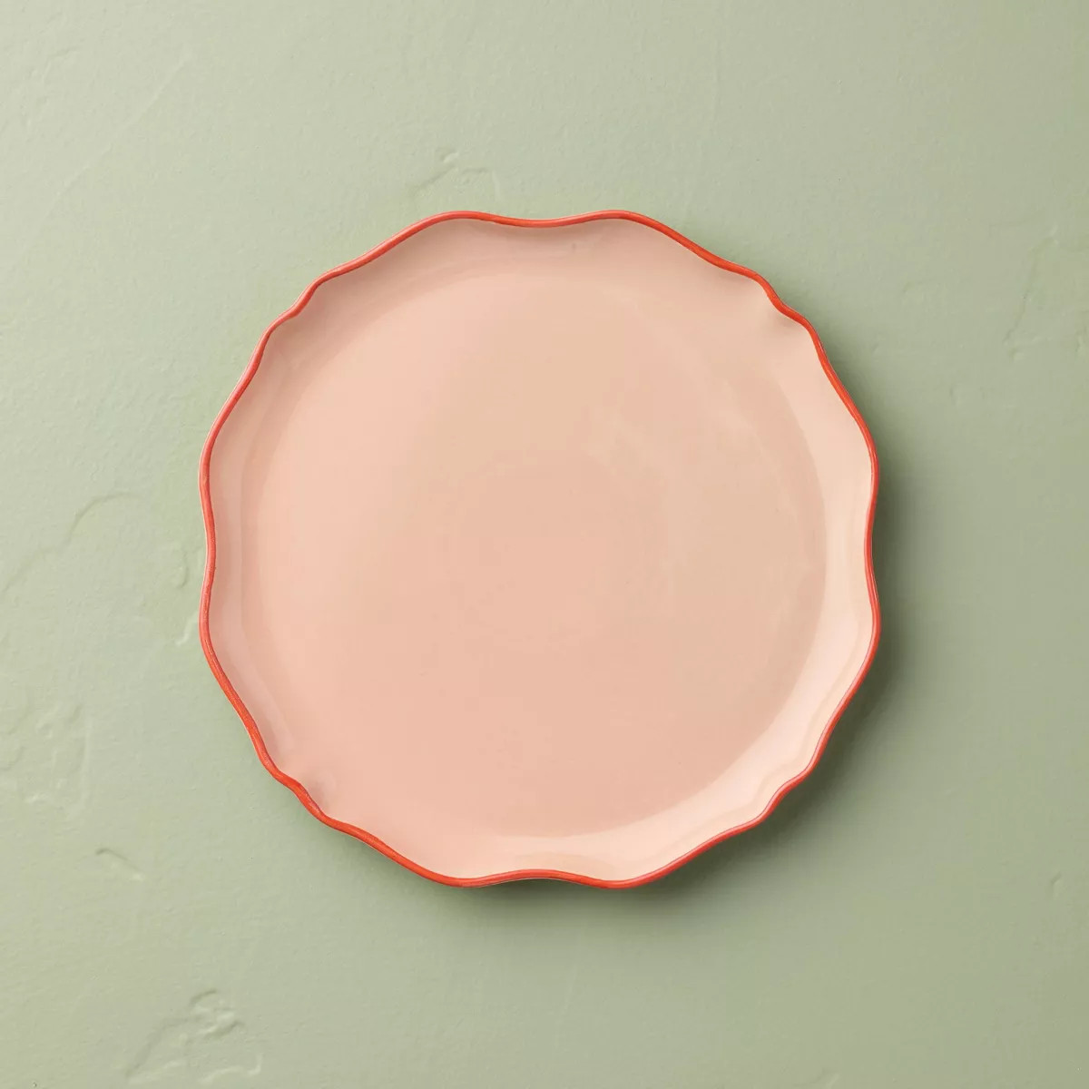 Irregular Edge Recycled Ceramic Plates Coral/Orange - Hearth & Hand™ with Magnolia | Target