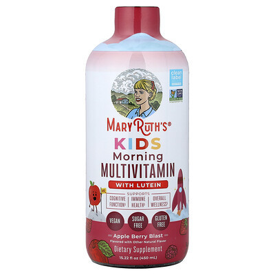 MaryRuth's, Kids, Morning Multivitamin With Lutein, Apple Berry Blast, 15.22 fl oz (450 ml) | iHerb
