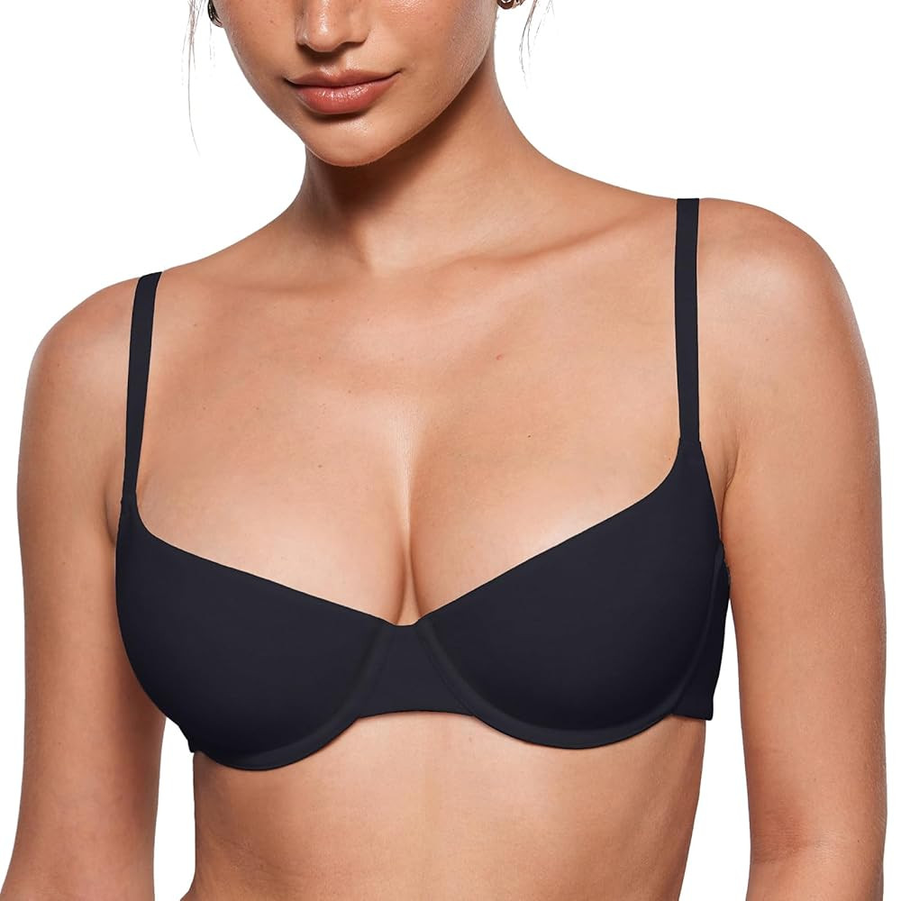 INLYRIC Women's Inbarely Plus Balconette Bra - Demi Unlined No Padding Underwire Comfort Natural ... | Amazon (US)