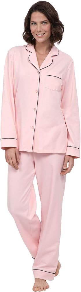 PajamaGram Pajama Set for Women - Cotton Jersey Pajamas Women | Amazon (US)