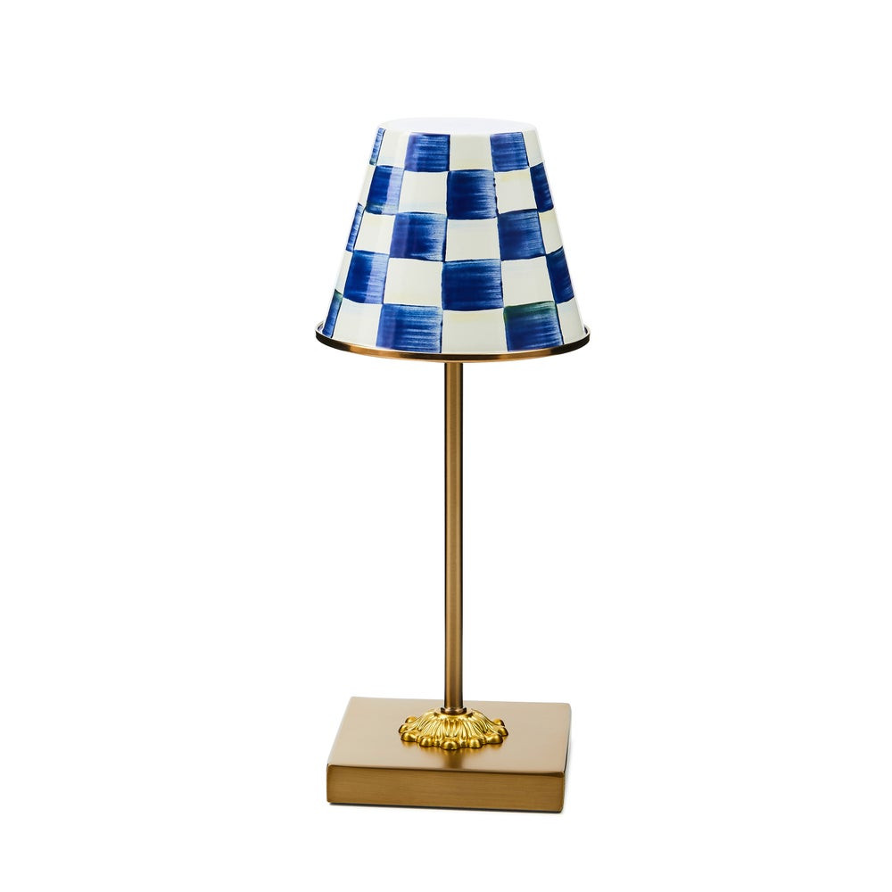 Royal Check LED Rechargeable Cafe Table Lamp | MacKenzie-Childs