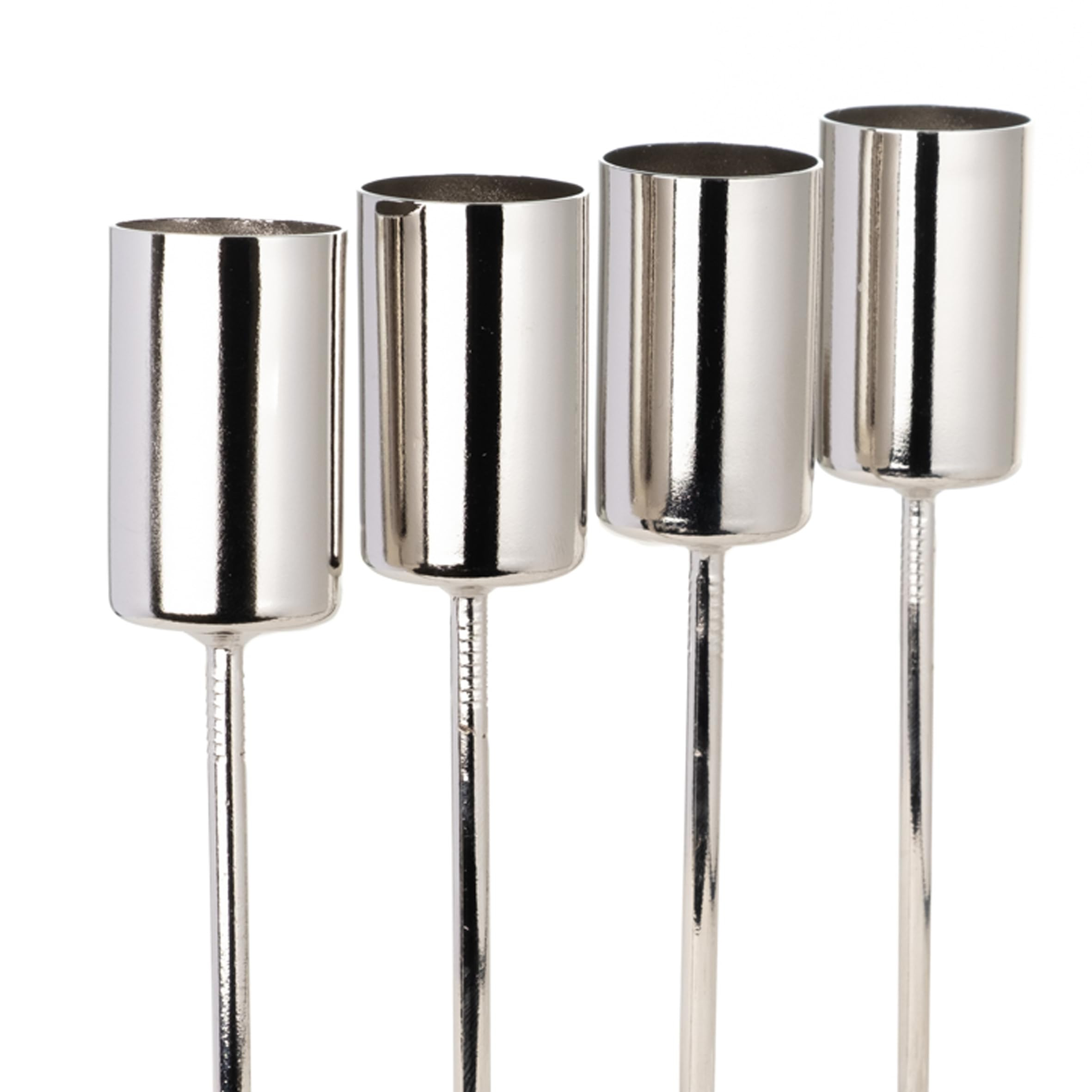 4er Set Kerzenpick für Stabkerzen | Kerzenhalter Adventskranz | Kerzenpin | Metall, Silber, Mode... | Amazon (DE)