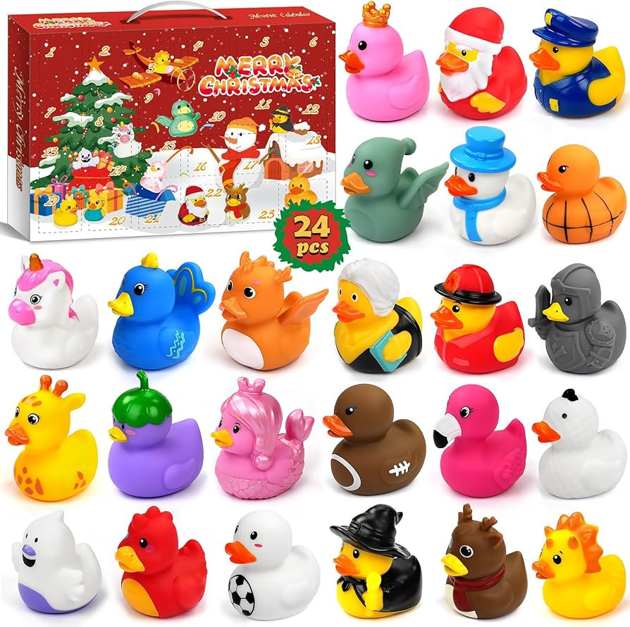Advent Calendar 2024 Rubber Duck Advent Calendar 24 Days of Christmas Countdown Toys for Kids Boy... | Amazon (US)