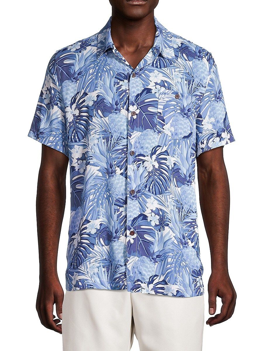 Havana Jim Men's Tropical-Print Shirt - Blue Moon - Size M | Saks Fifth Avenue OFF 5TH