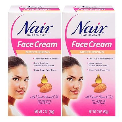 Hair Remover Moisturizing Face Cream 2 OZ (2 Pack) | Amazon (US)